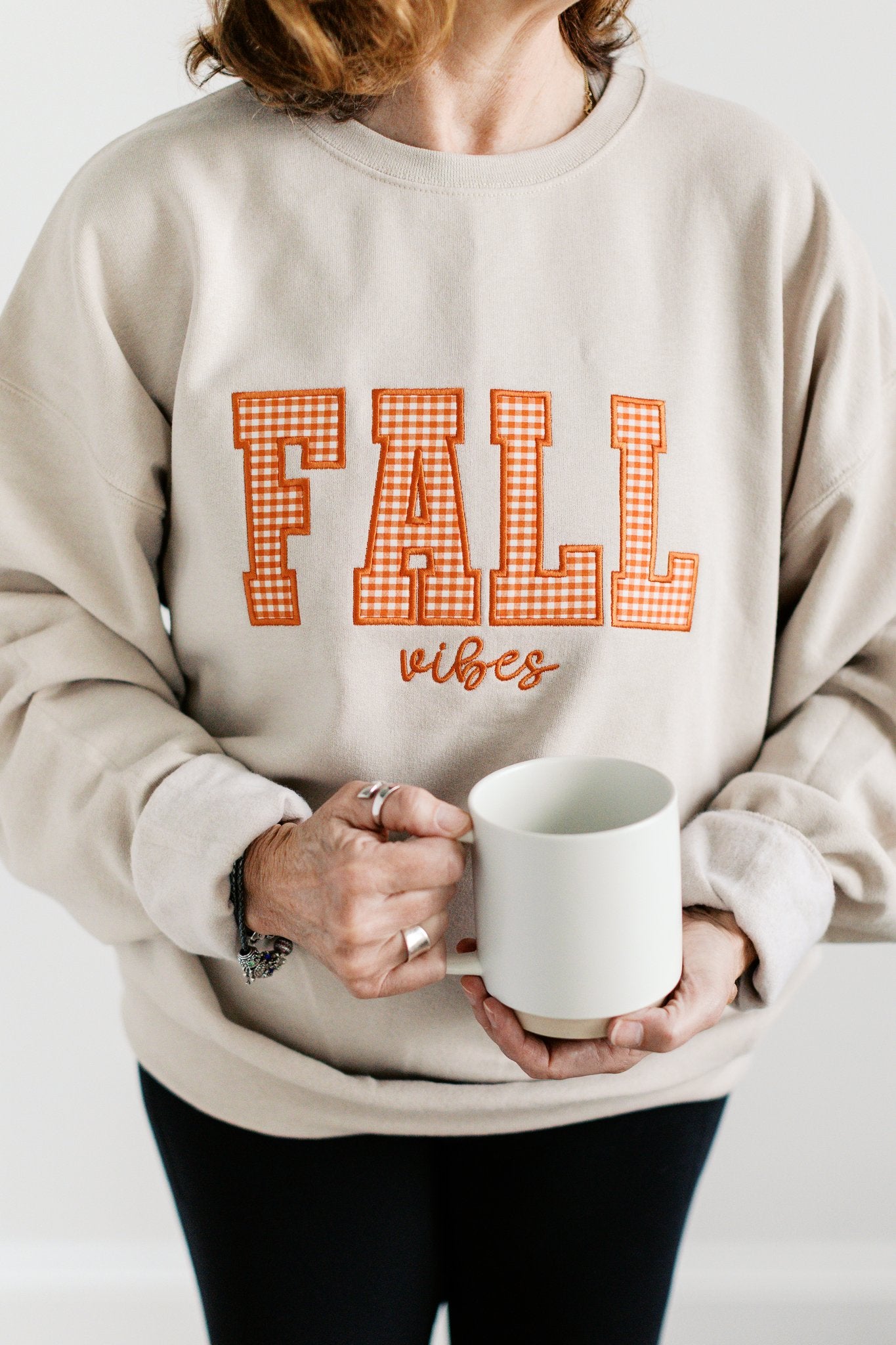 Fall Vibes Seasonal Sweatshirt | Fall Season Top | Embroidered Fall Shirt