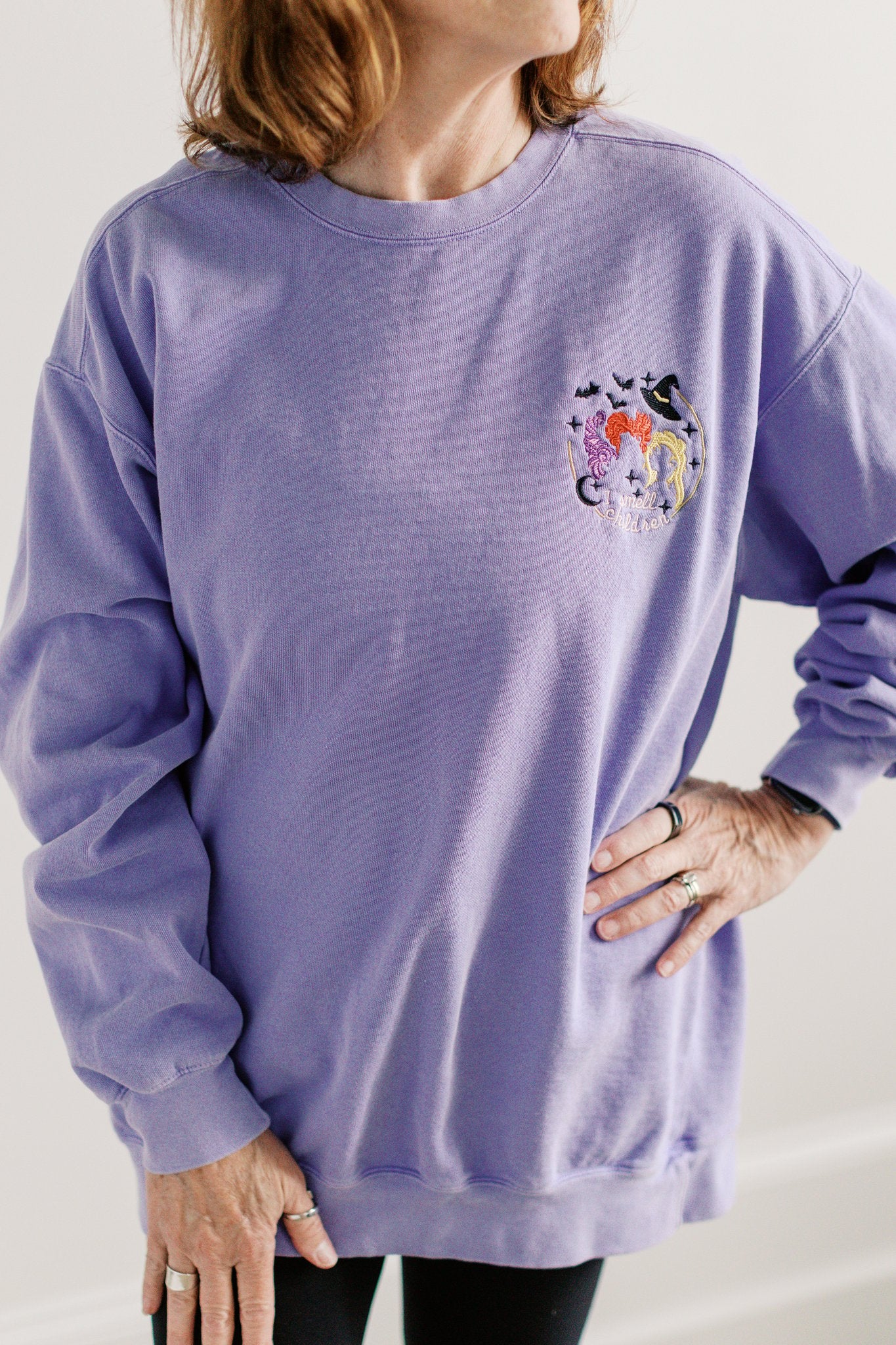 Embroidered 'I Smell Children' Halloween Sweatshirt | Fall Season Top | Embroidered Halloween Shirt