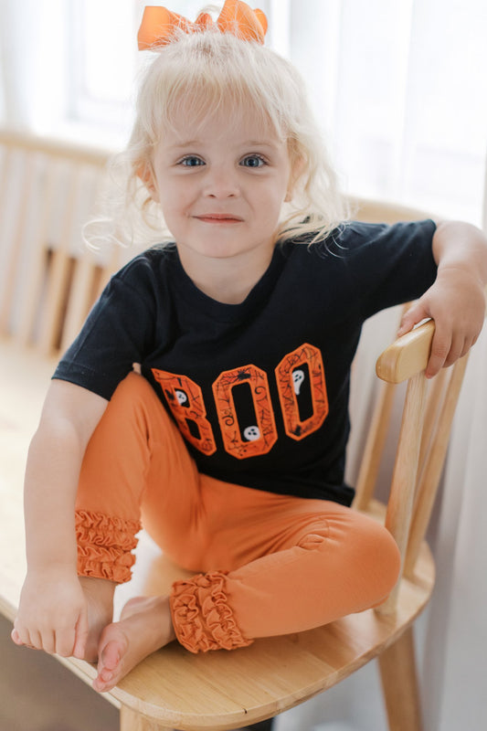 Embroidered Toddler Boo Applique | Boo Ghosts Embroidered Toddler Shirt |Spooky Season Top