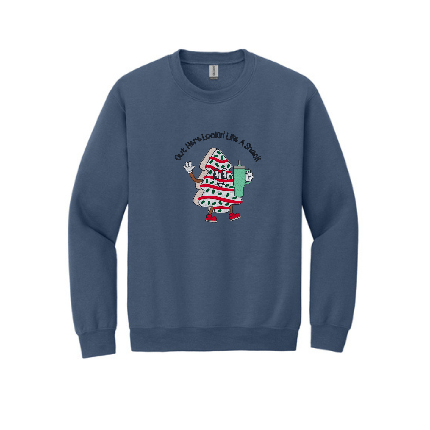 Christmas Tree Cake Lookin' Like a Snack  -  Crewneck Sweatshirt