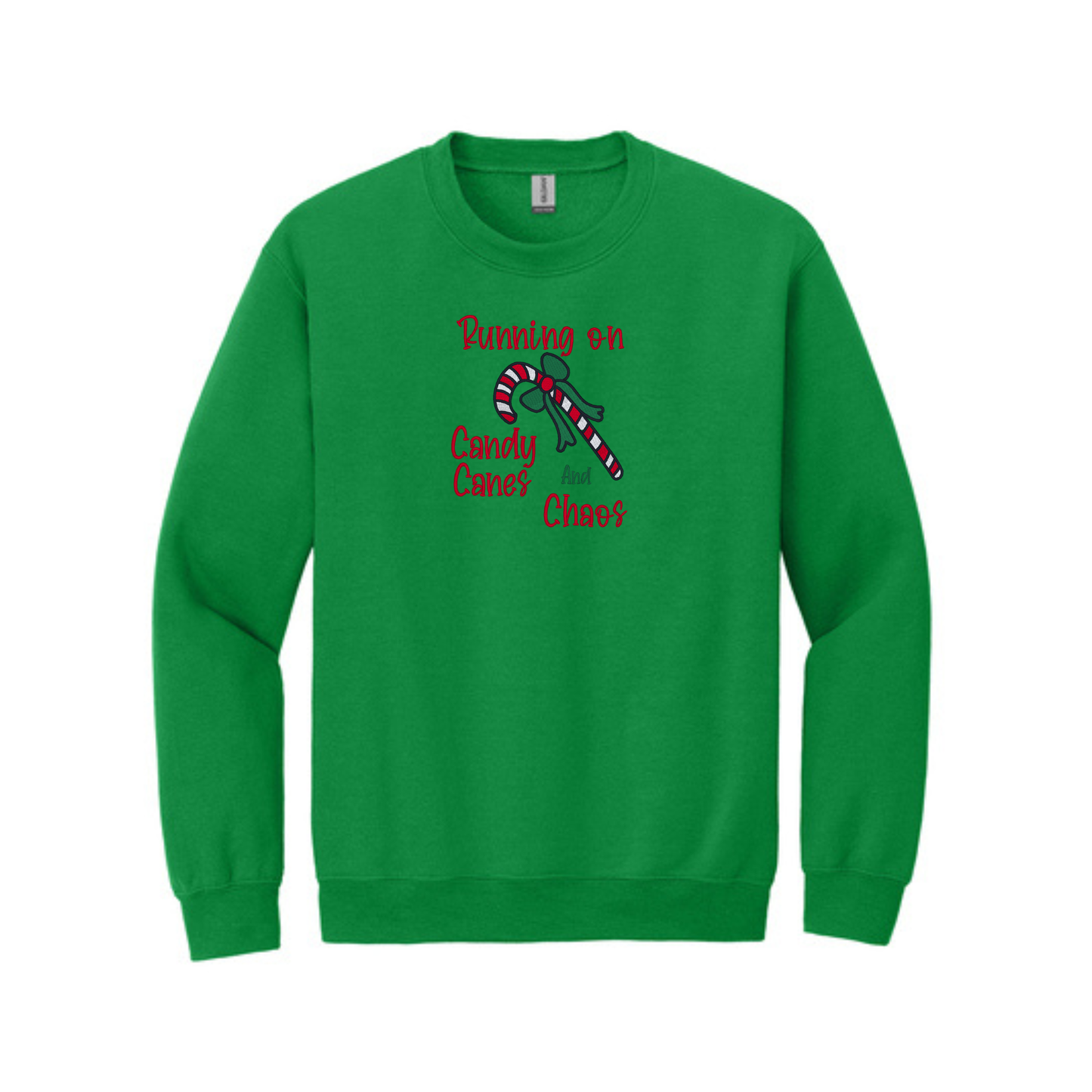Running on Candy Canes and Chaos  -  Crewneck Sweatshirt