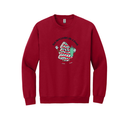 Christmas Tree Cake Lookin' Like a Snack  -  Crewneck Sweatshirt