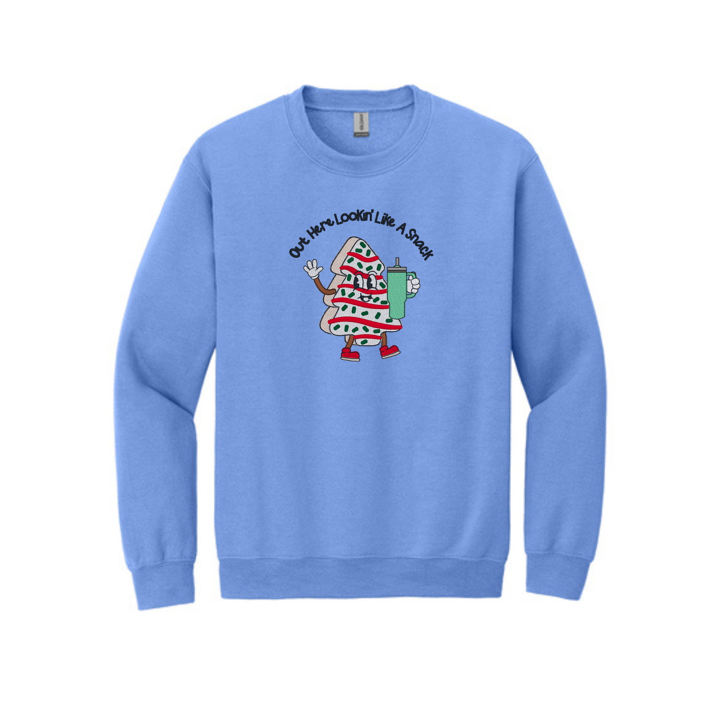 Christmas Tree Cake Lookin' Like a Snack  -  Crewneck Sweatshirt