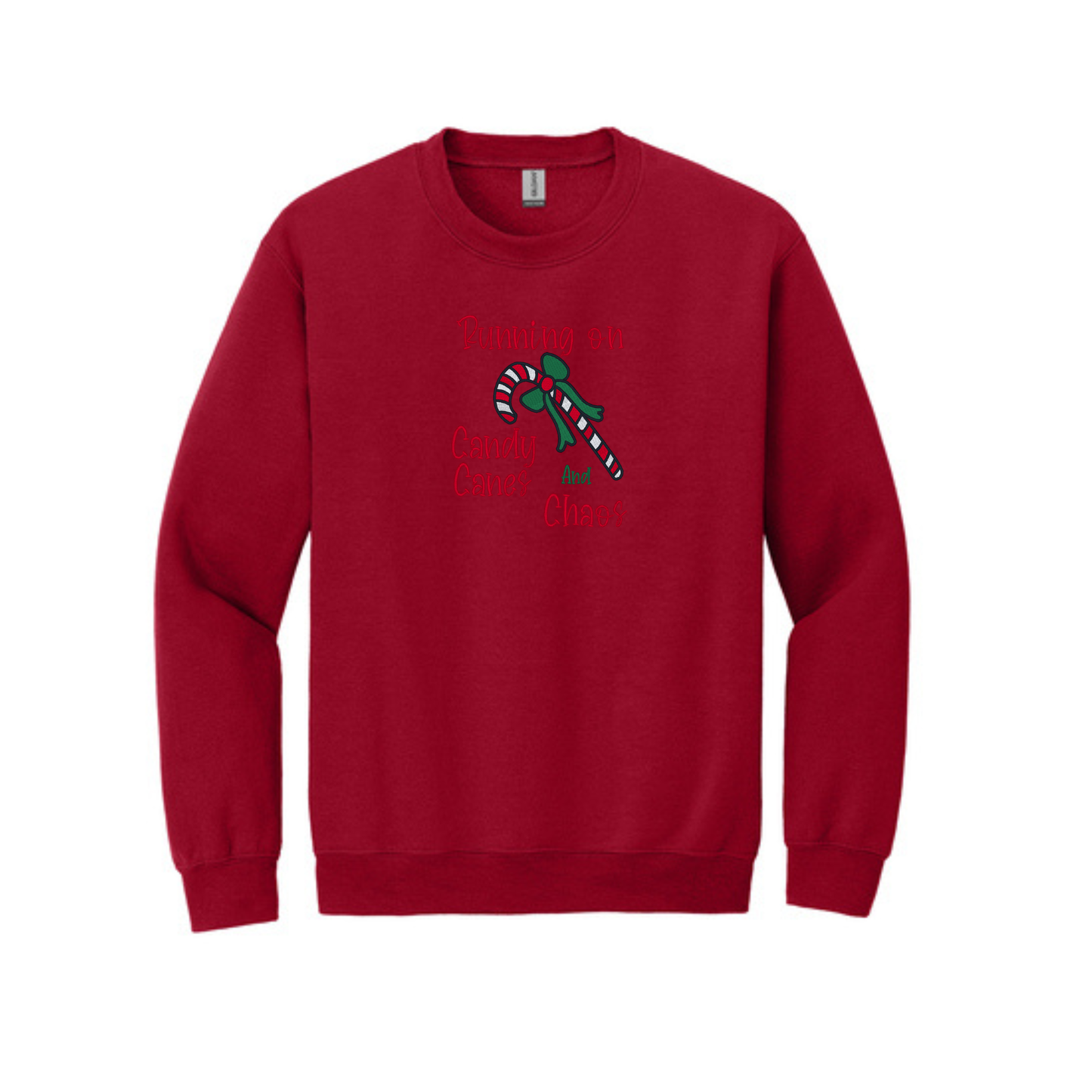 Running on Candy Canes and Chaos  -  Crewneck Sweatshirt