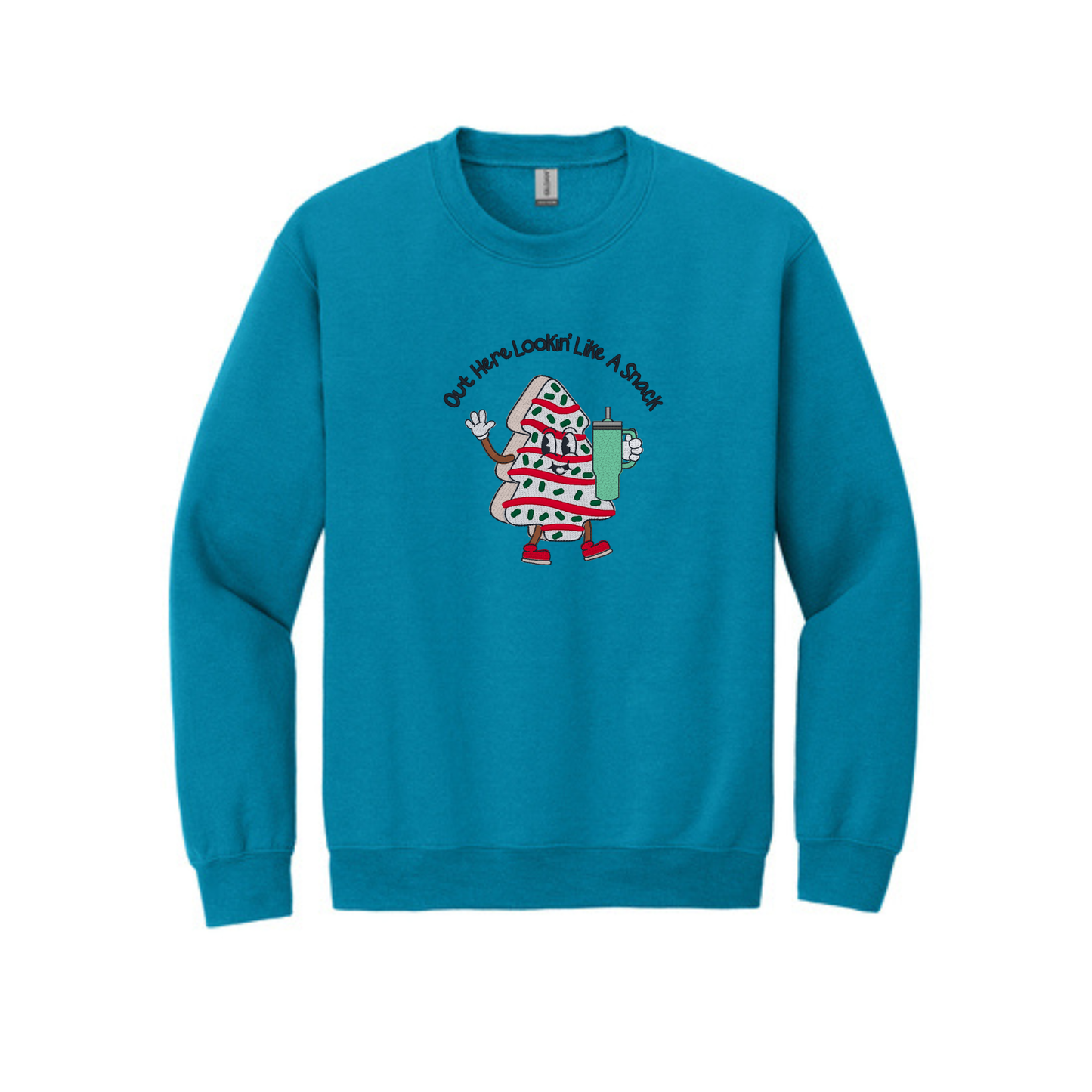Christmas Tree Cake Lookin' Like a Snack  -  Crewneck Sweatshirt