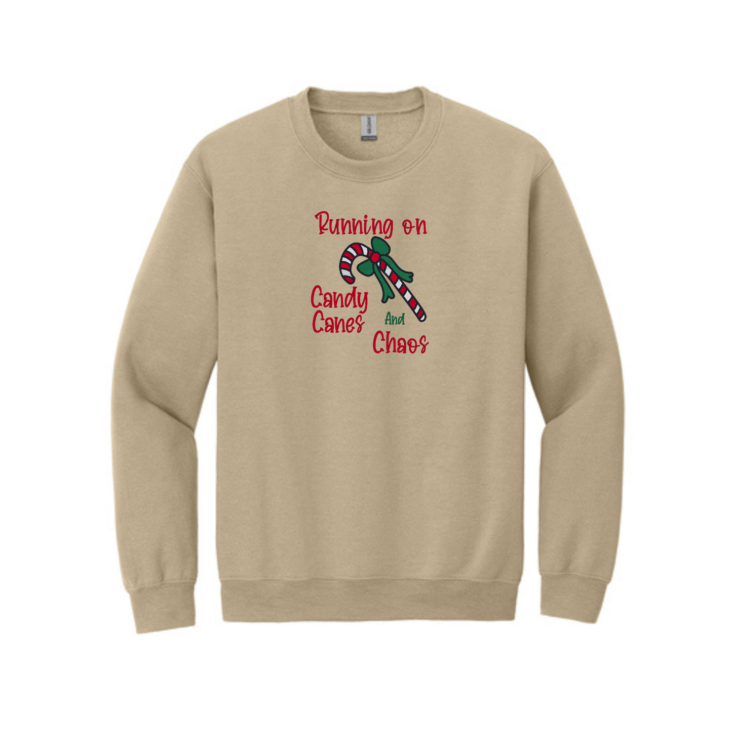Running on Candy Canes and Chaos  -  Crewneck Sweatshirt