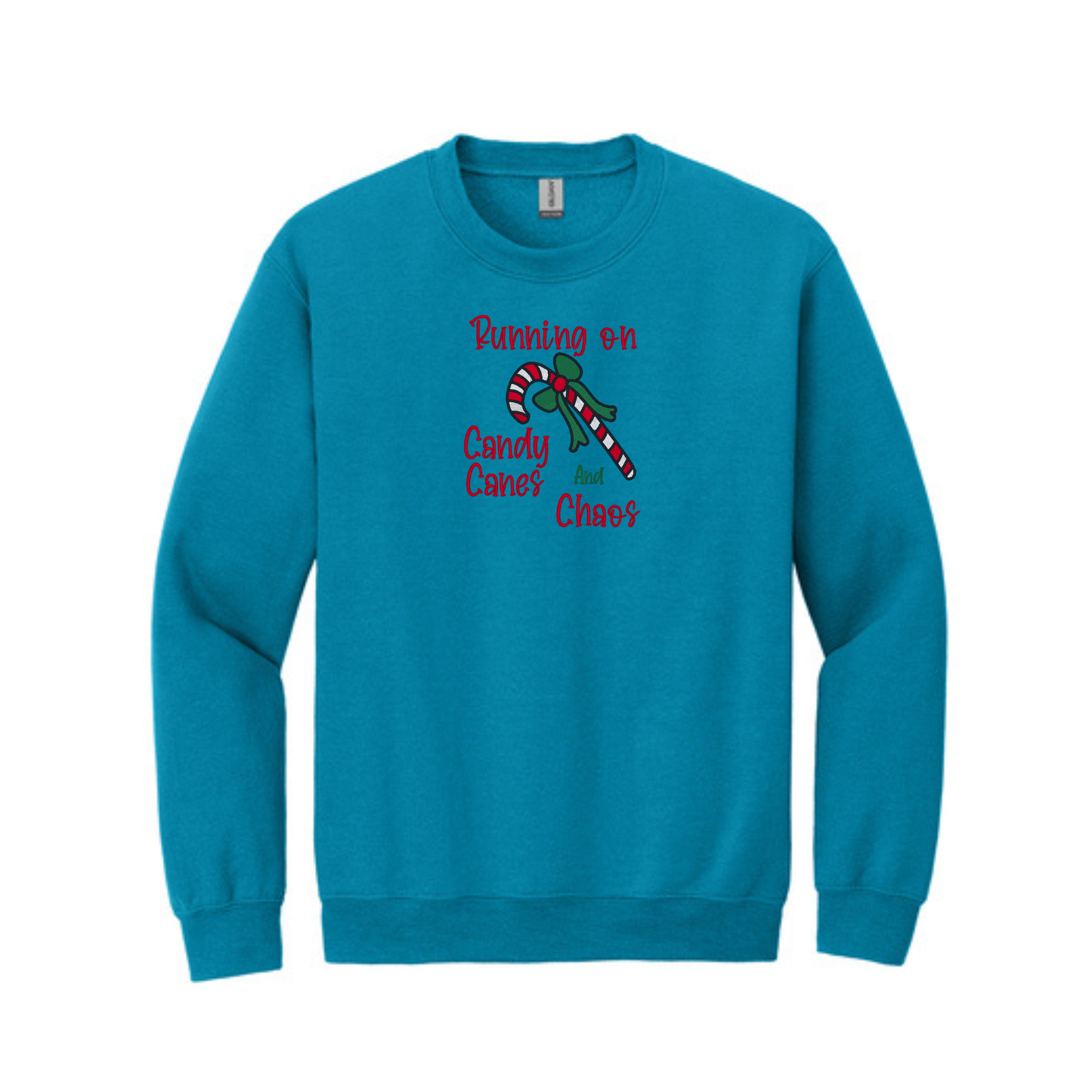 Running on Candy Canes and Chaos  -  Crewneck Sweatshirt