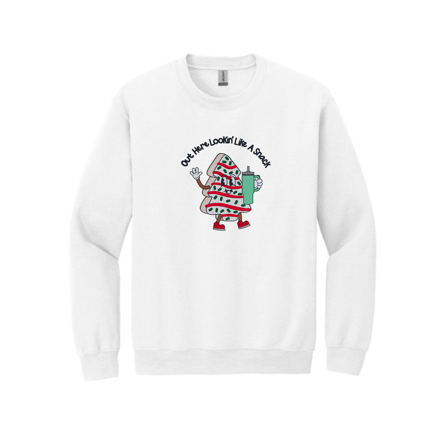 Christmas Tree Cake Lookin' Like a Snack  -  Crewneck Sweatshirt
