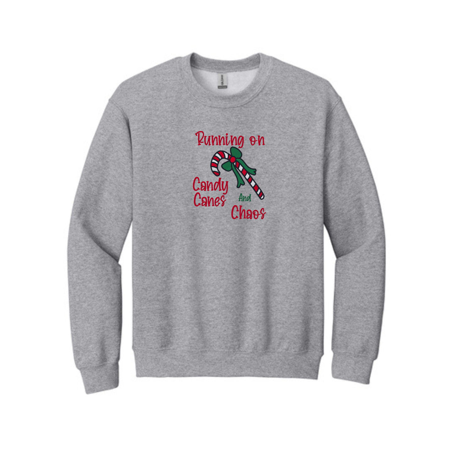 Running on Candy Canes and Chaos  -  Crewneck Sweatshirt