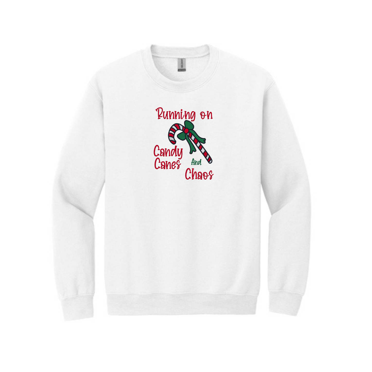 Running on Candy Canes and Chaos  -  Crewneck Sweatshirt