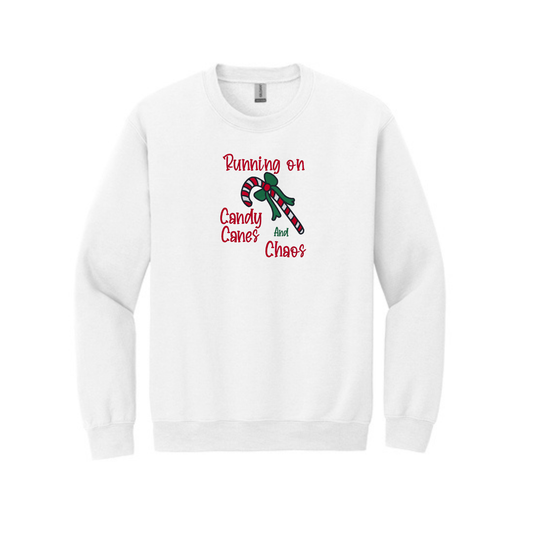 Running on Candy Canes and Chaos  -  Crewneck Sweatshirt