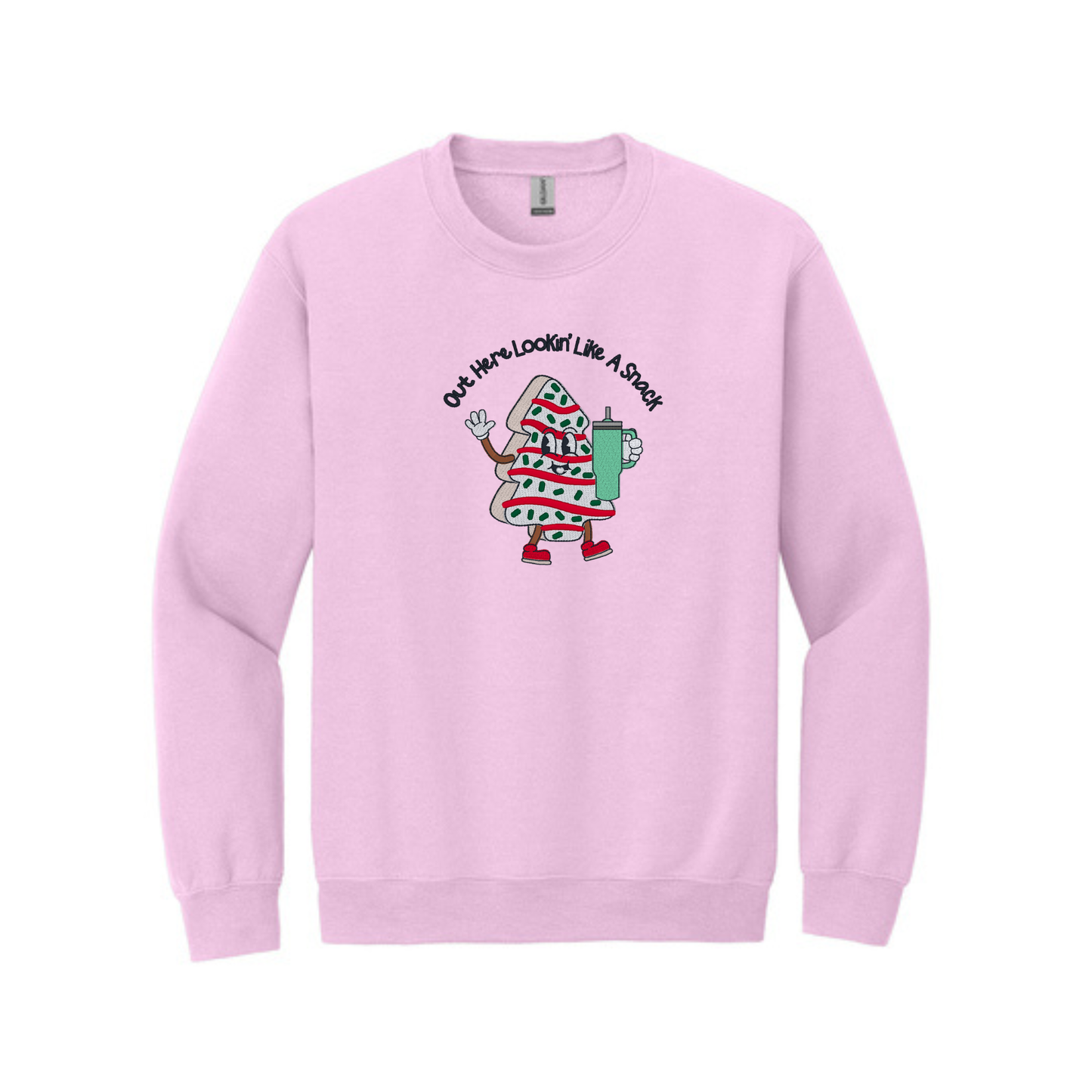 Christmas Tree Cake Lookin' Like a Snack  -  Crewneck Sweatshirt