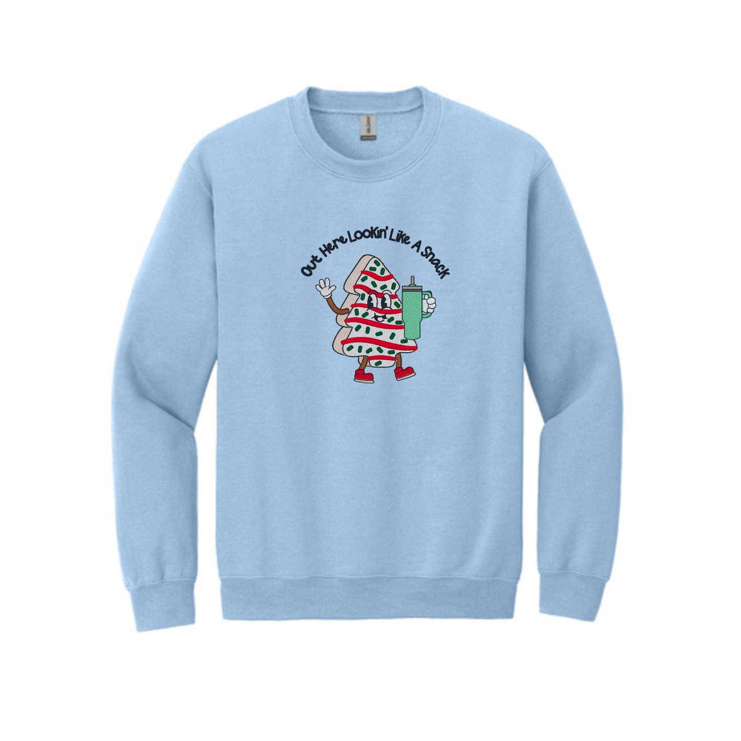 Christmas Tree Cake Lookin' Like a Snack  -  Crewneck Sweatshirt