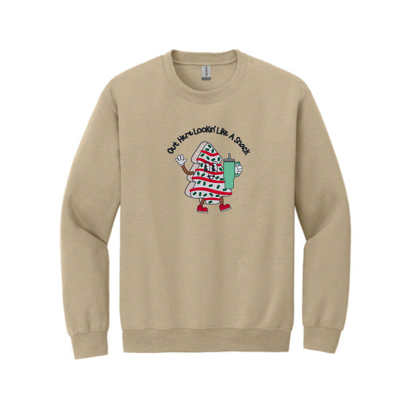 Christmas Tree Cake Lookin' Like a Snack  -  Crewneck Sweatshirt