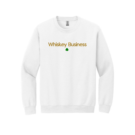 Embroidered Whiskey Business Sweatshirt | St Patrick's Day Crewneck | Fun Irish Sweater