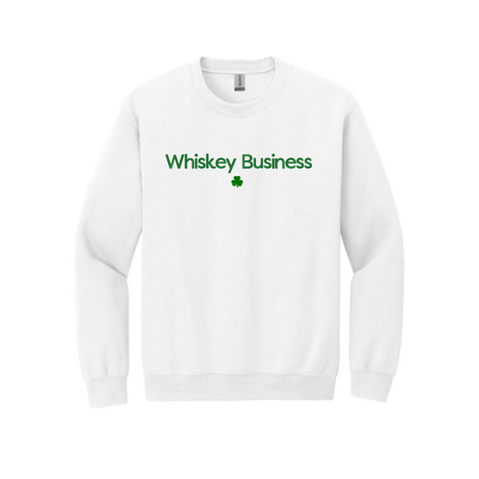 Embroidered Whiskey Business Sweatshirt | St Patrick's Day Crewneck | Fun Irish Sweater