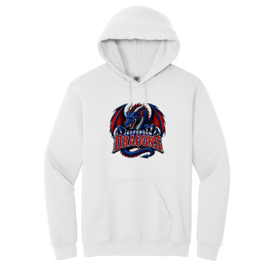 Sweatshirt with Fierce, Fighting Jefferson Dragon - DTF Print