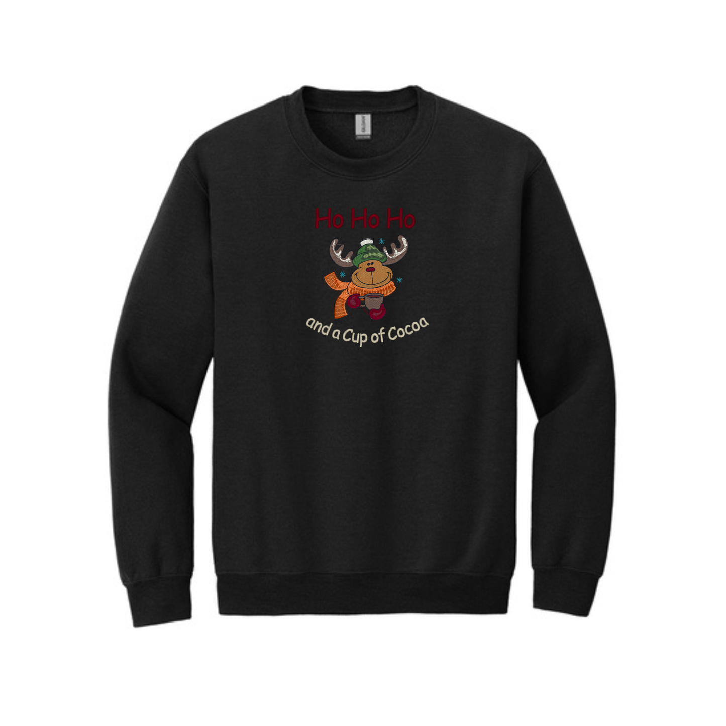 Happy HO HO HO and a Cup of Cocoa -  Crewneck Sweatshirt