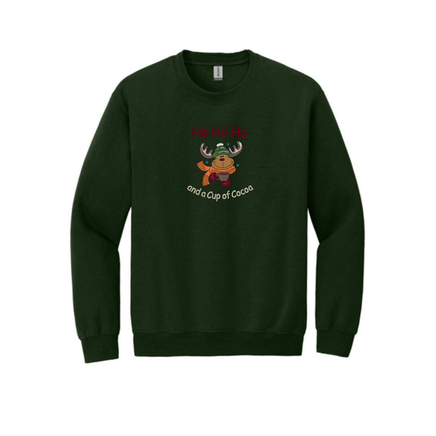 Happy HO HO HO and a Cup of Cocoa -  Crewneck Sweatshirt