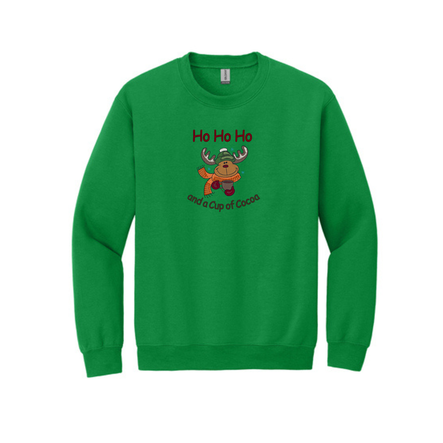 Happy HO HO HO and a Cup of Cocoa -  Crewneck Sweatshirt