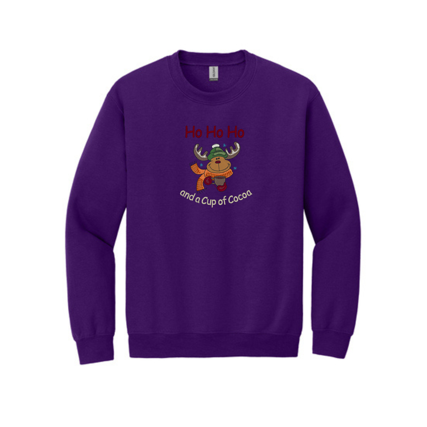 Happy HO HO HO and a Cup of Cocoa -  Crewneck Sweatshirt