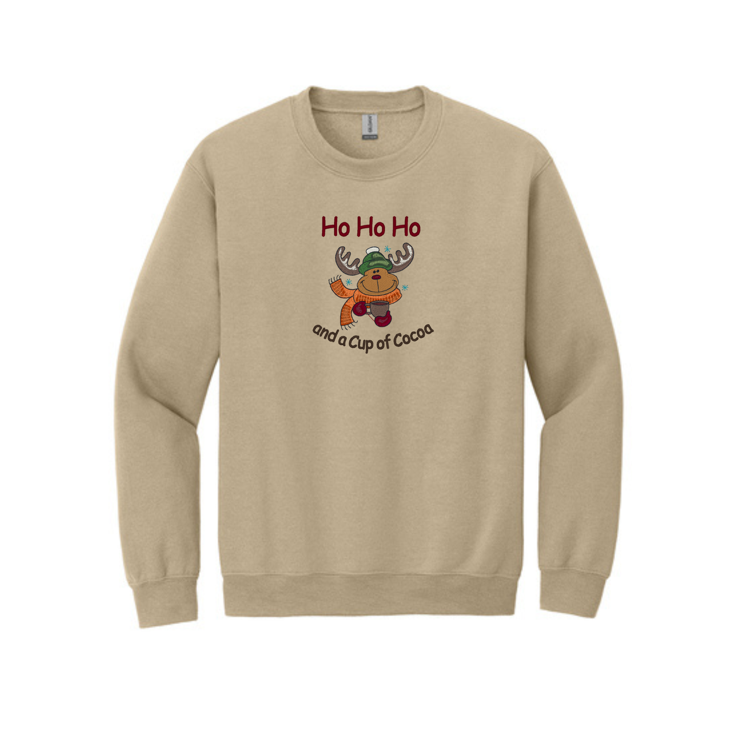 Happy HO HO HO and a Cup of Cocoa -  Crewneck Sweatshirt