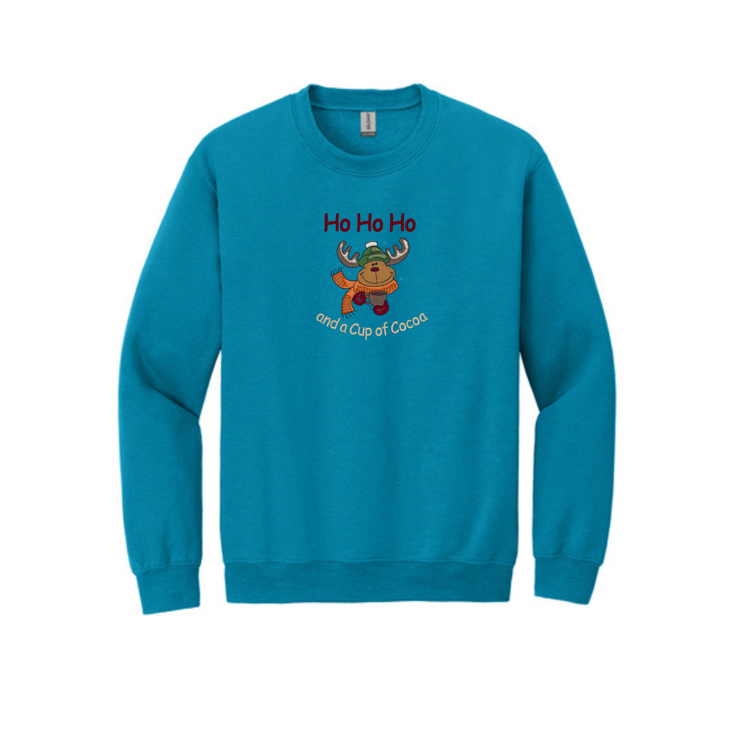 Happy HO HO HO and a Cup of Cocoa -  Crewneck Sweatshirt