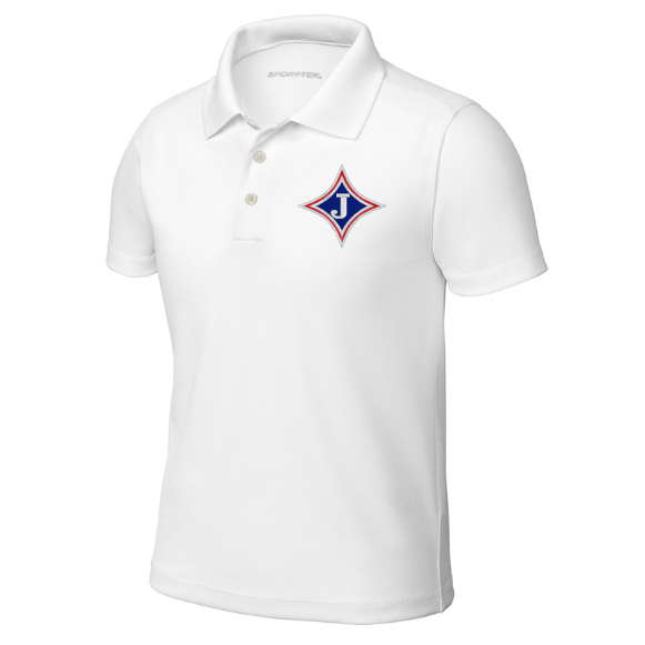 Youth Short Sleeve Moisture Wicking Polo with plain or bow school logo