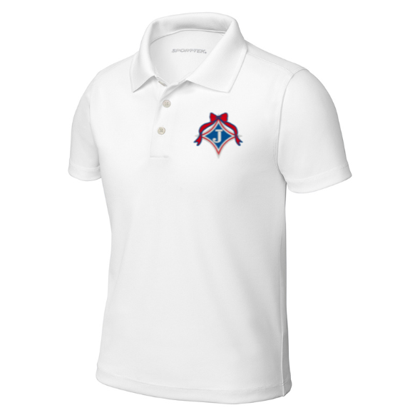 Youth Short Sleeve Moisture Wicking Polo with plain or bow school logo