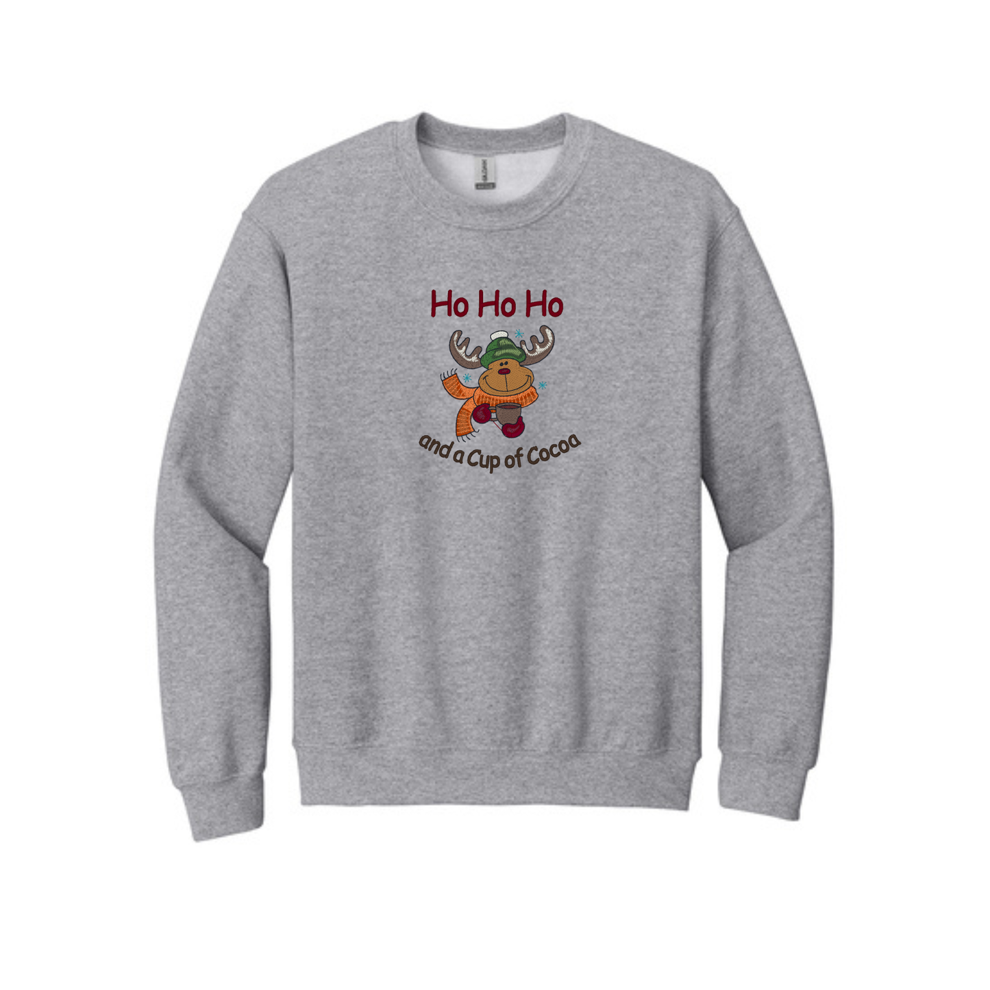Happy HO HO HO and a Cup of Cocoa -  Crewneck Sweatshirt