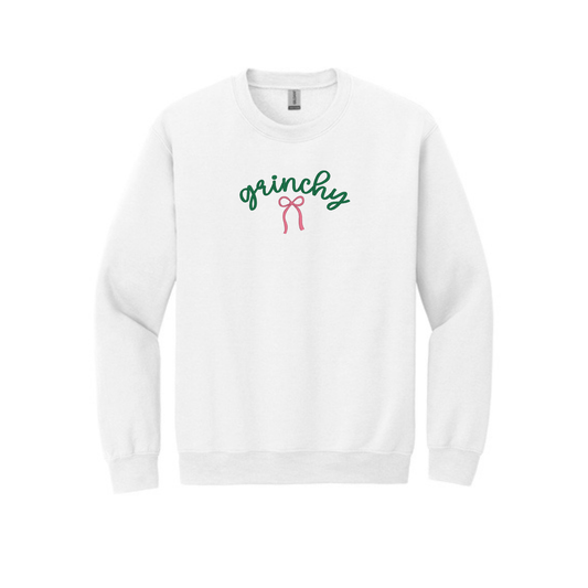 Grinchy, but with a bow -  Crewneck Sweatshirt